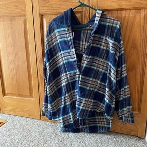 flannel hoodie
